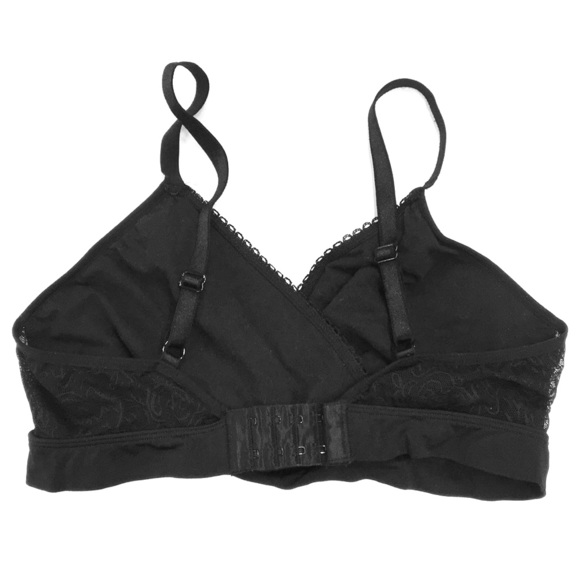 🔹🤱🏻Black Lace Roses/Scalloped Trim Nursing Bra - Picture 1 of 7